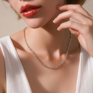 Stainless Steel Necklace Cable Chain With Lobster Clasp